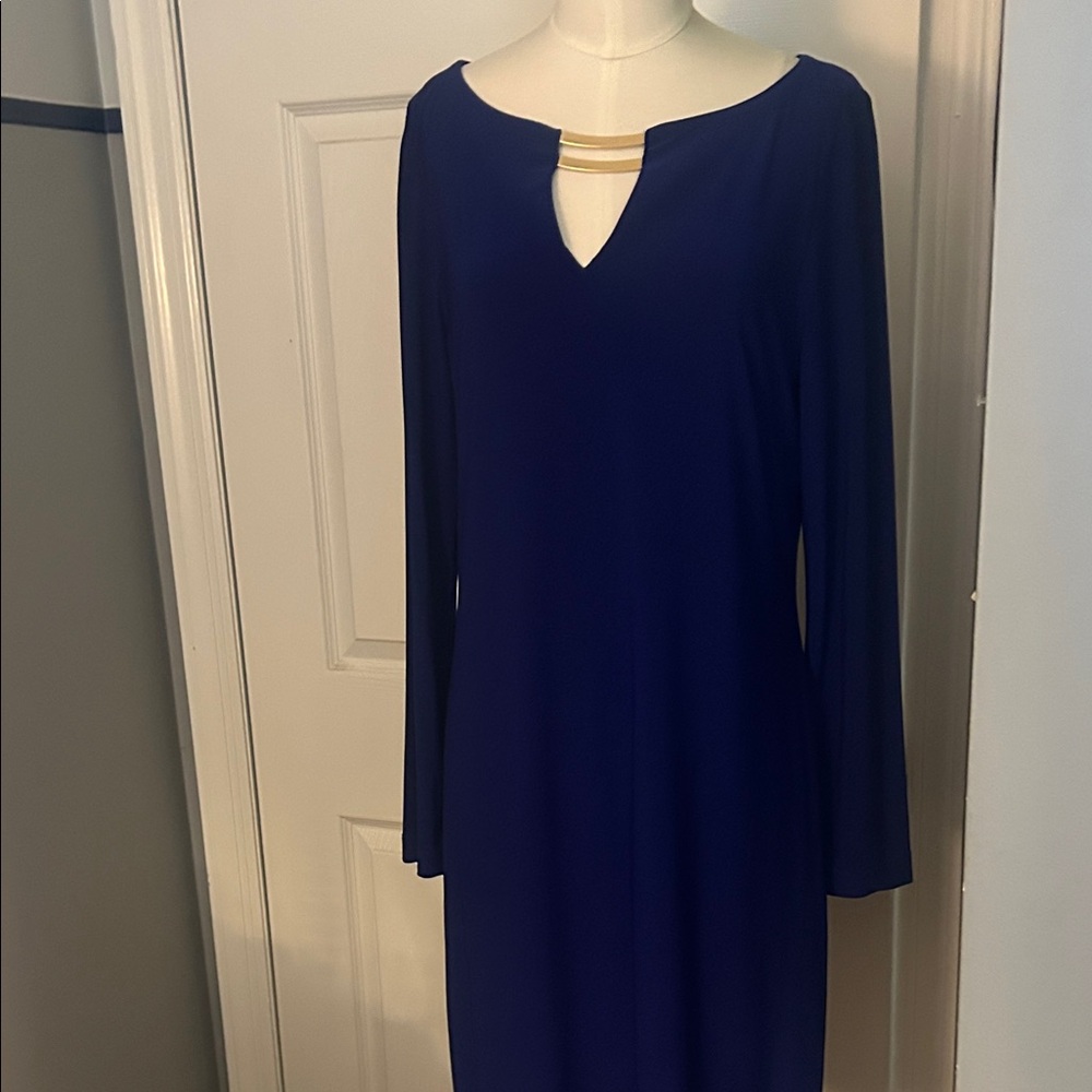 Vince Camuto Royal Blue Long Sleeve Dress